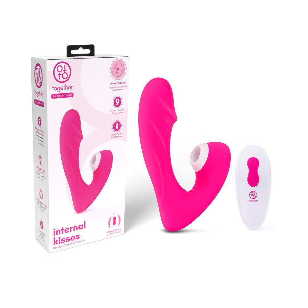 Together Internal Kiss Remote Control Vibe Pink - Fantasies Boutique
