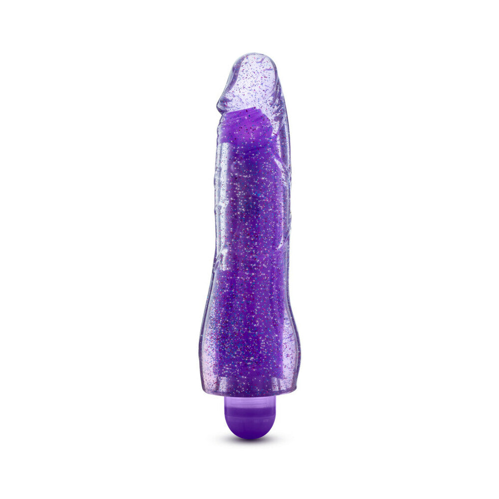 Glow Dicks Molly Color Changing 8 in. Vibrating Dildo Glitter Purple - Fantasies Boutique