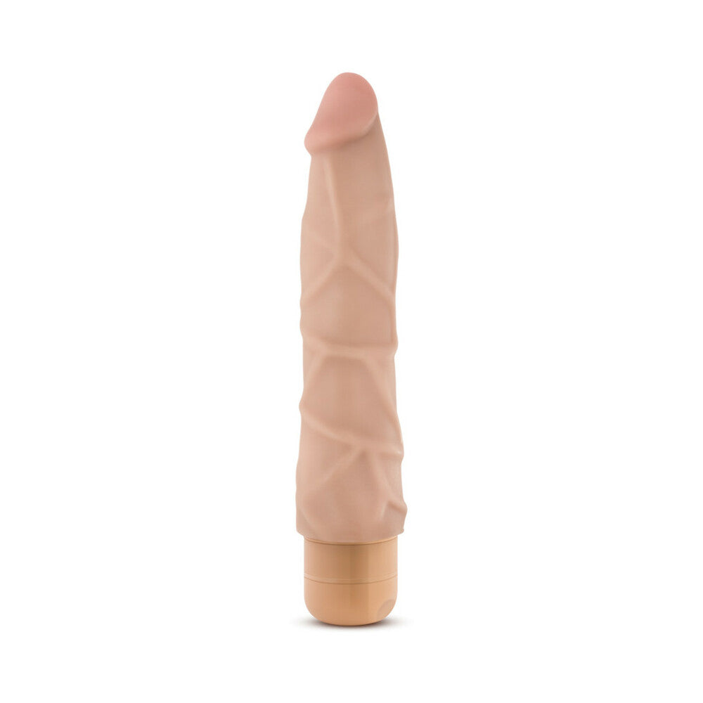 Dr. Skin Vibe 1 Realistic 9 in. Vibrating Dildo Beige - Fantasies Boutique