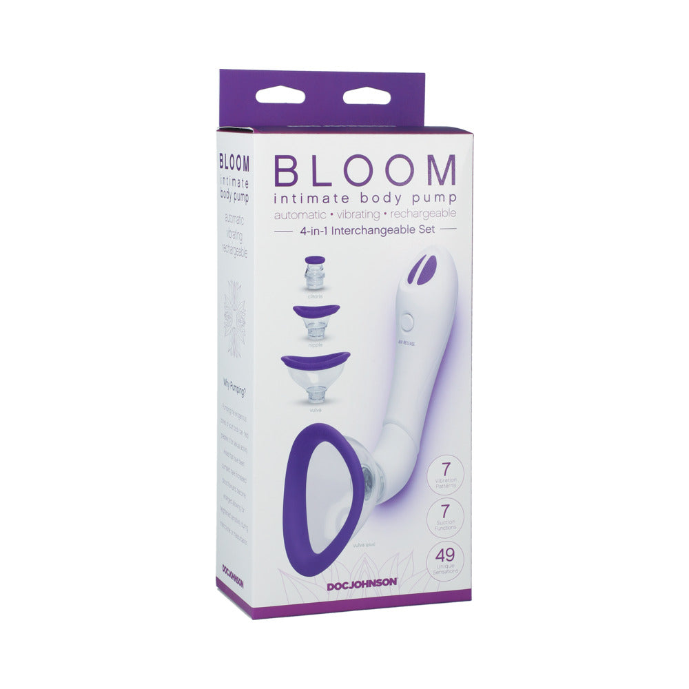 Bloom - Intimate Body Pump - Automatic - Vibrating - Rechargeable Purple/White - Fantasies Boutique