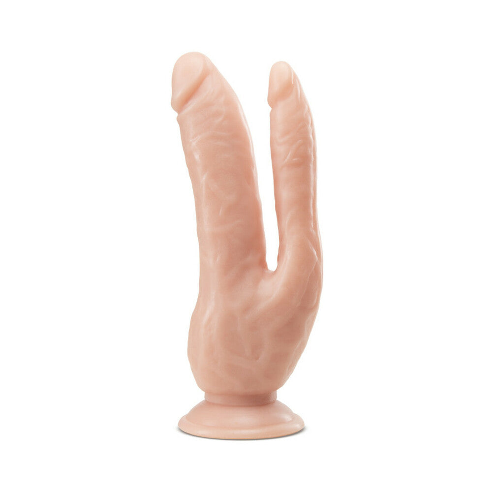 Dr. Skin DP Cock Realistic 8 in. Dual Entry Dildo Beige - Fantasies Boutique