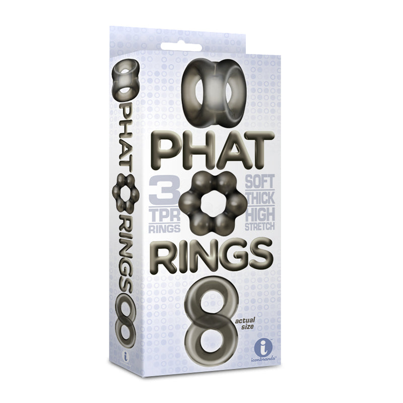 The 9's Phat Rings Smoke 1 Chunky Cock Rings - Fantasies Boutique