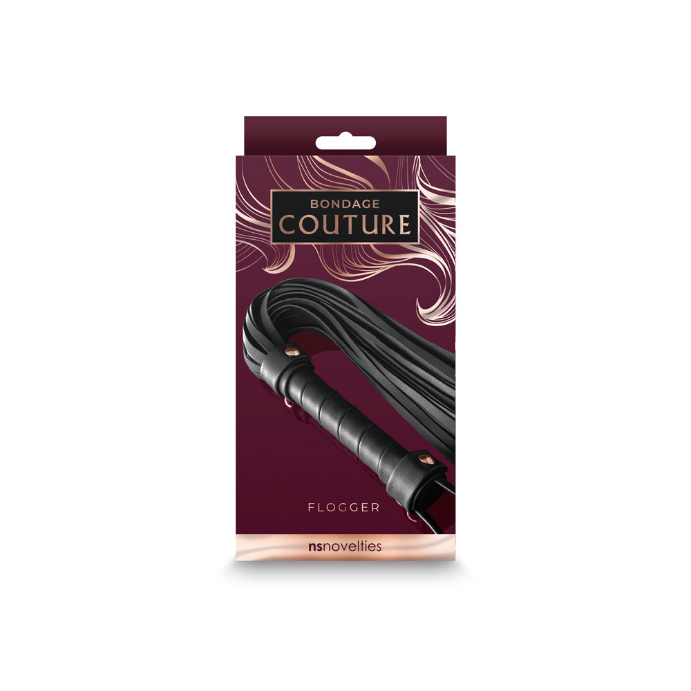 Bondage Couture Flogger Black - Fantasies Boutique