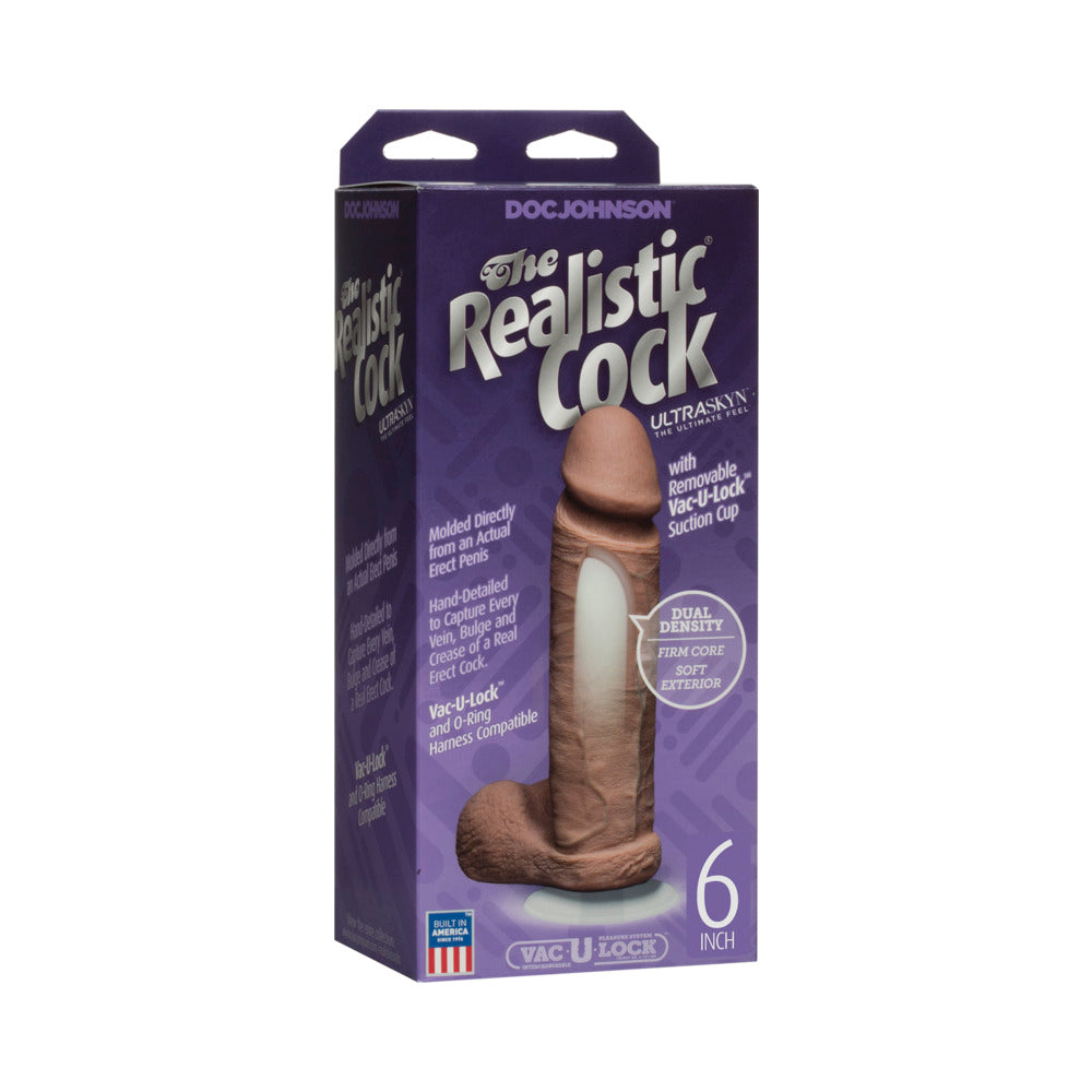 The Realistic Cock - UR3 - 6 Inch Brown - Fantasies Boutique