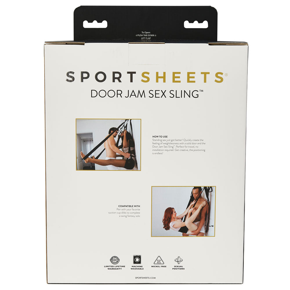 Sportsheets Adjustable Door Jam Sex Sling Black - Fantasies Boutique