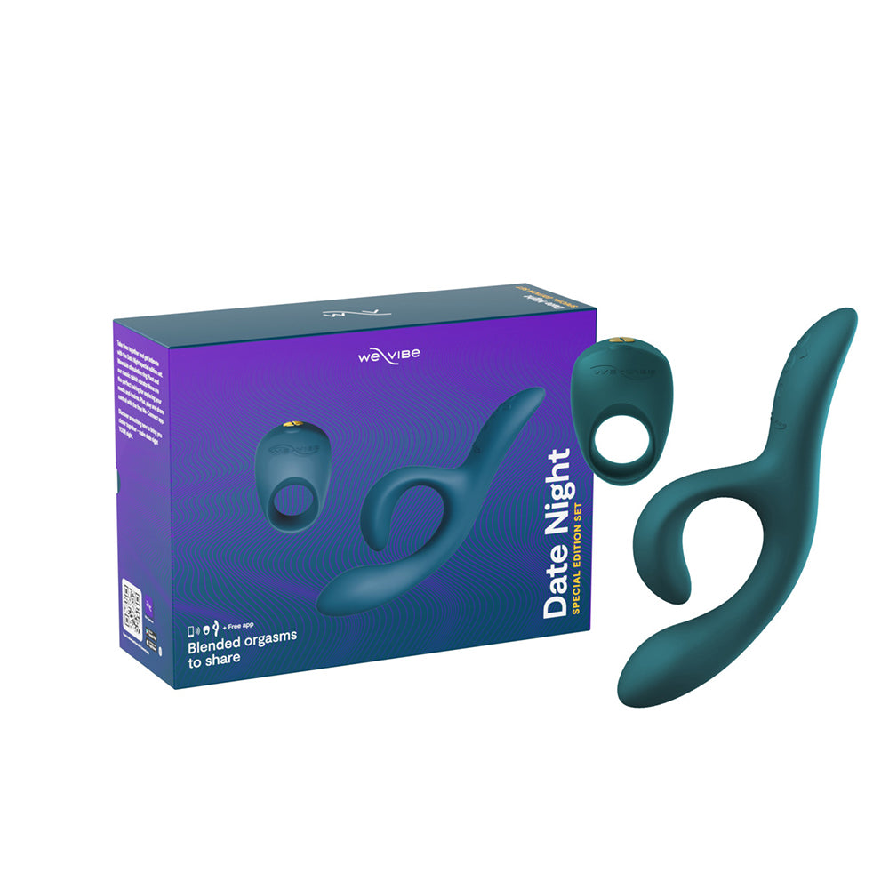 We-Vibe Date Night Special Edition Couple's Vibrator Set (Nova 2 & Pivot) Green Velvet - Fantasies Boutique