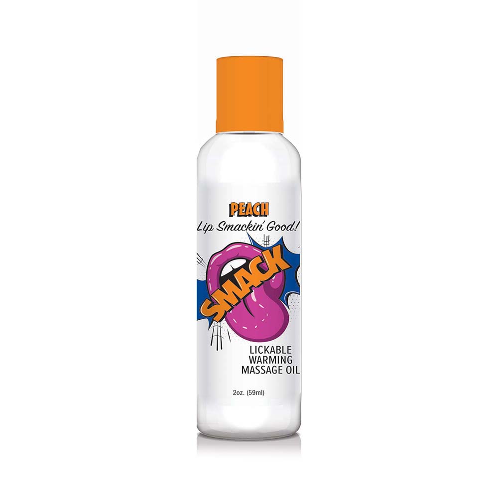 Smack Lickable Massage Oil Peach 2 oz. - Fantasies Boutique