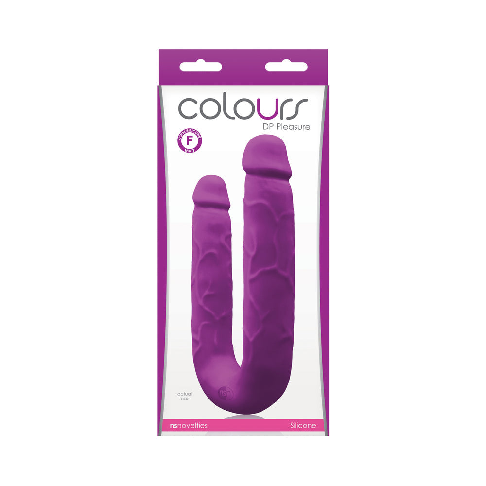 Colours DP Pleasure Dual Ended Dildo Purple - Fantasies Boutique