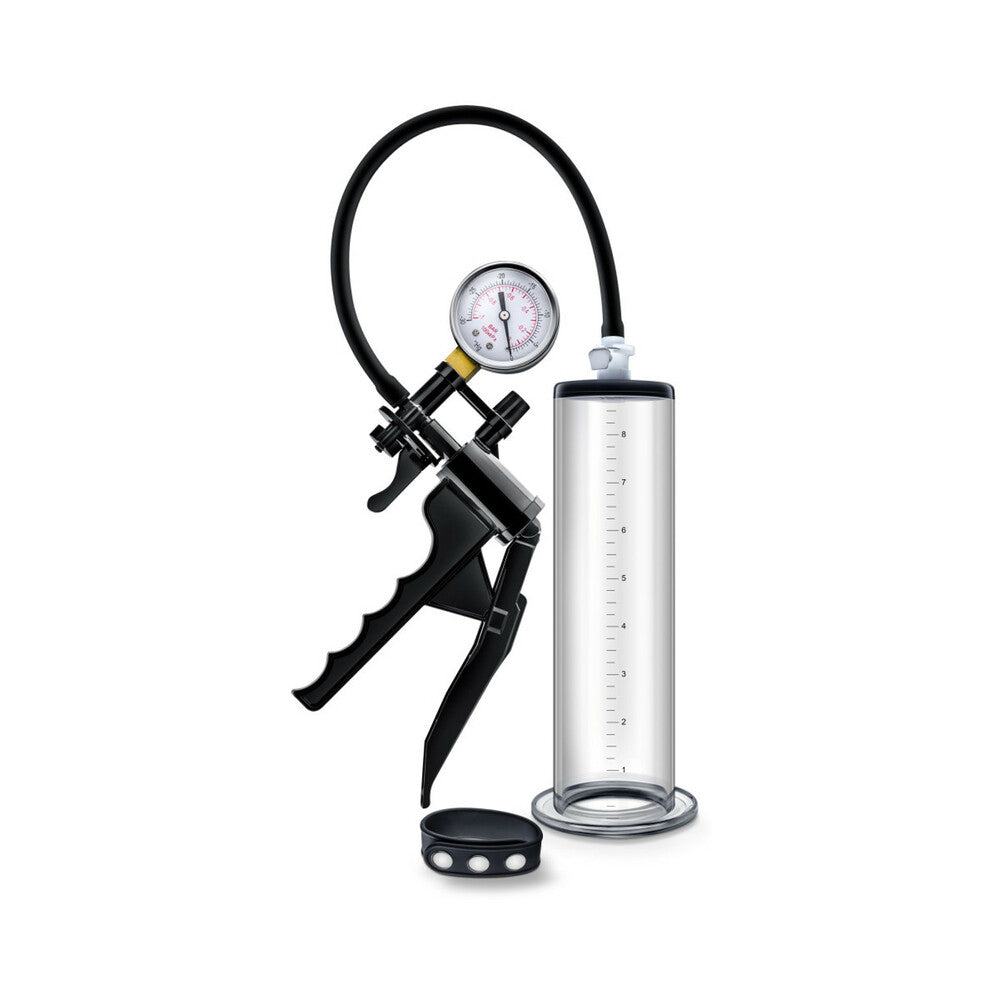 Blush Performance VX8 Premium Penis Pump System with Silicone Cock Strap Clear - Fantasies Boutique
