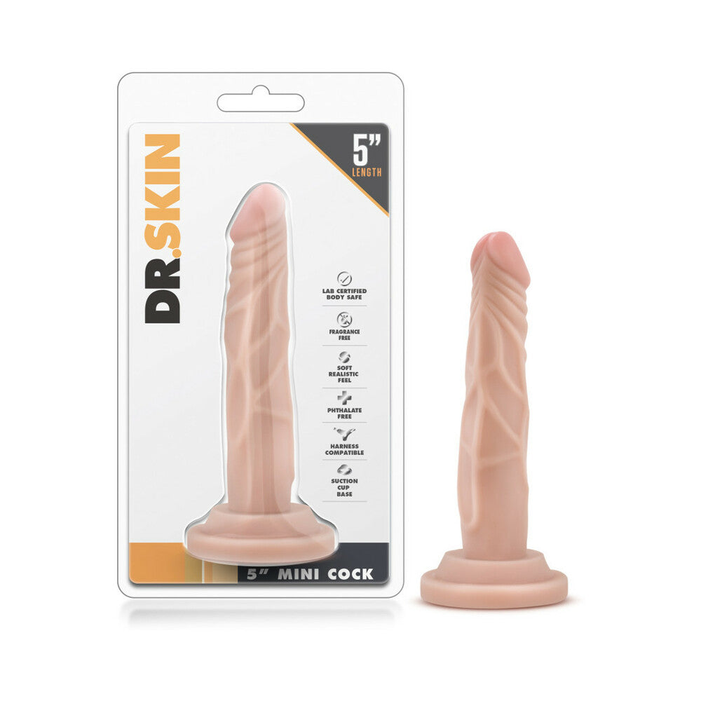 Dr. Skin Mini Realistic 5 in. Dildo Beige - Fantasies Boutique