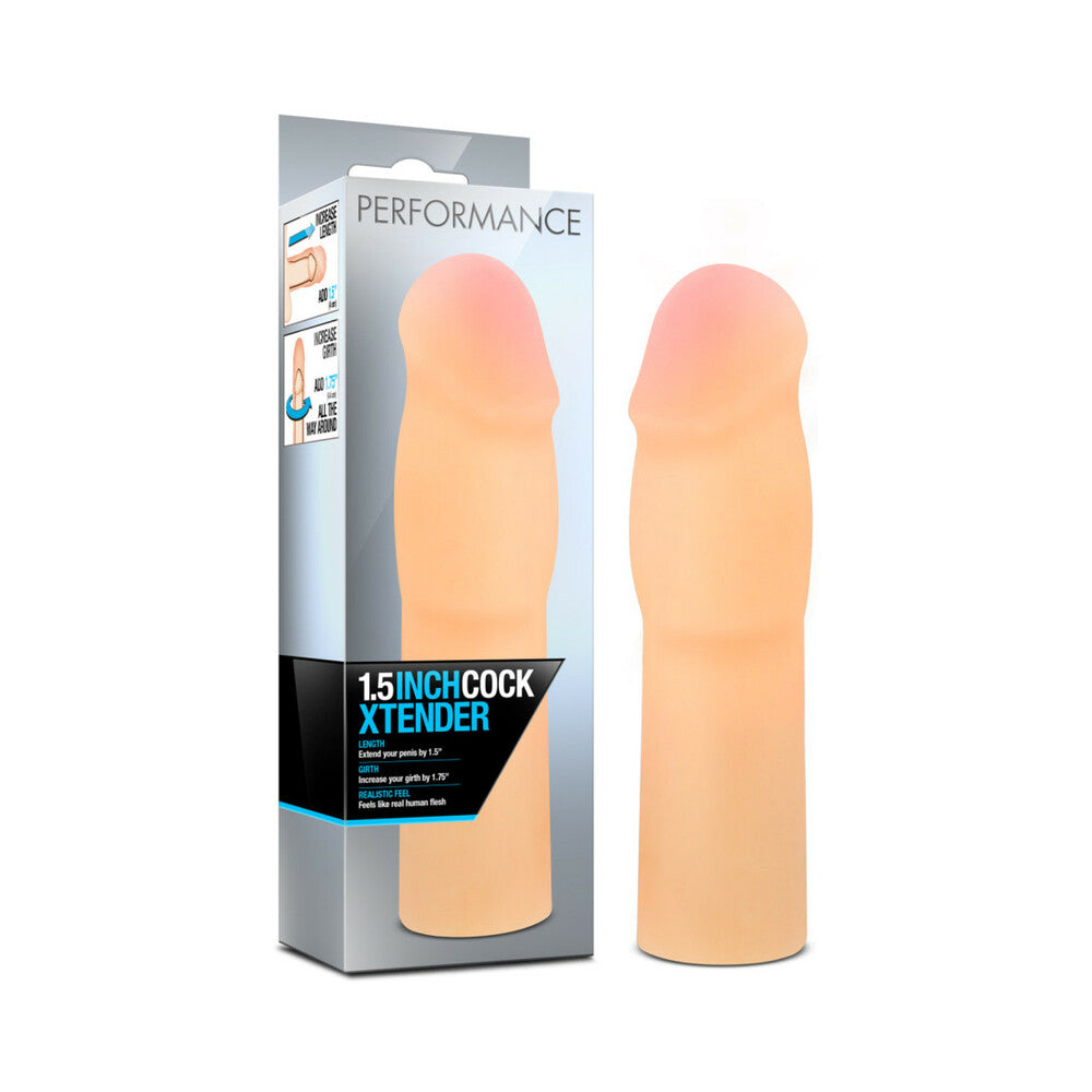 Blush Performance 1.5 in. Cock Xtender Penis Extender Sleeve Beige - Fantasies Boutique