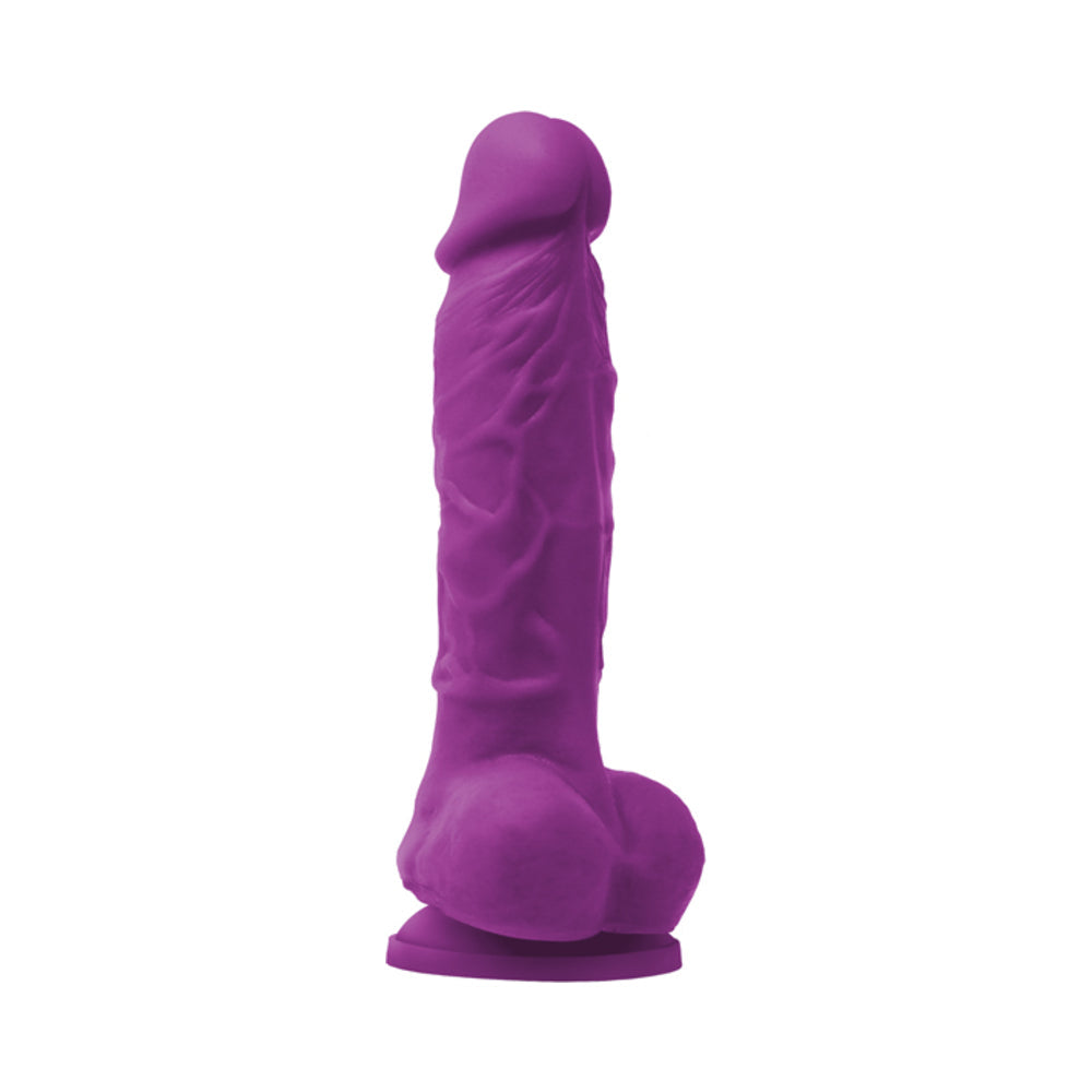 Colours Pleasures 5 in. Vibrating Dildo Purple - Fantasies Boutique
