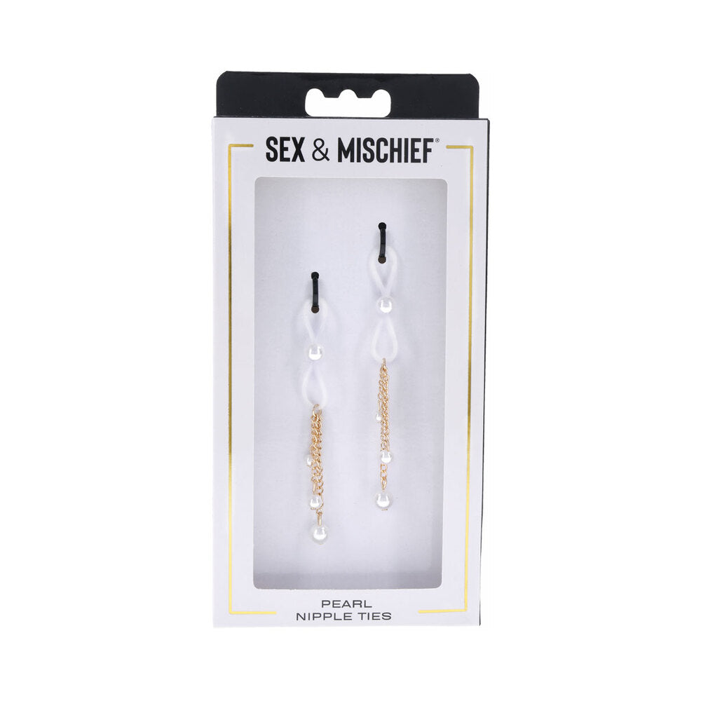 Sportsheets Sex & Mischief Pearl Nipple Ties - Fantasies Boutique