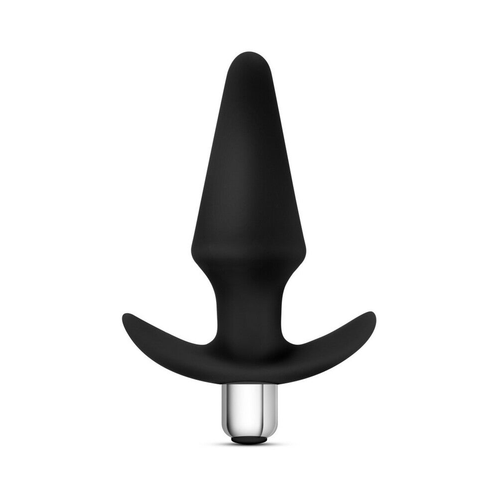 Luxe Discover Vibrating Silicone Anal Plug Black - Fantasies Boutique