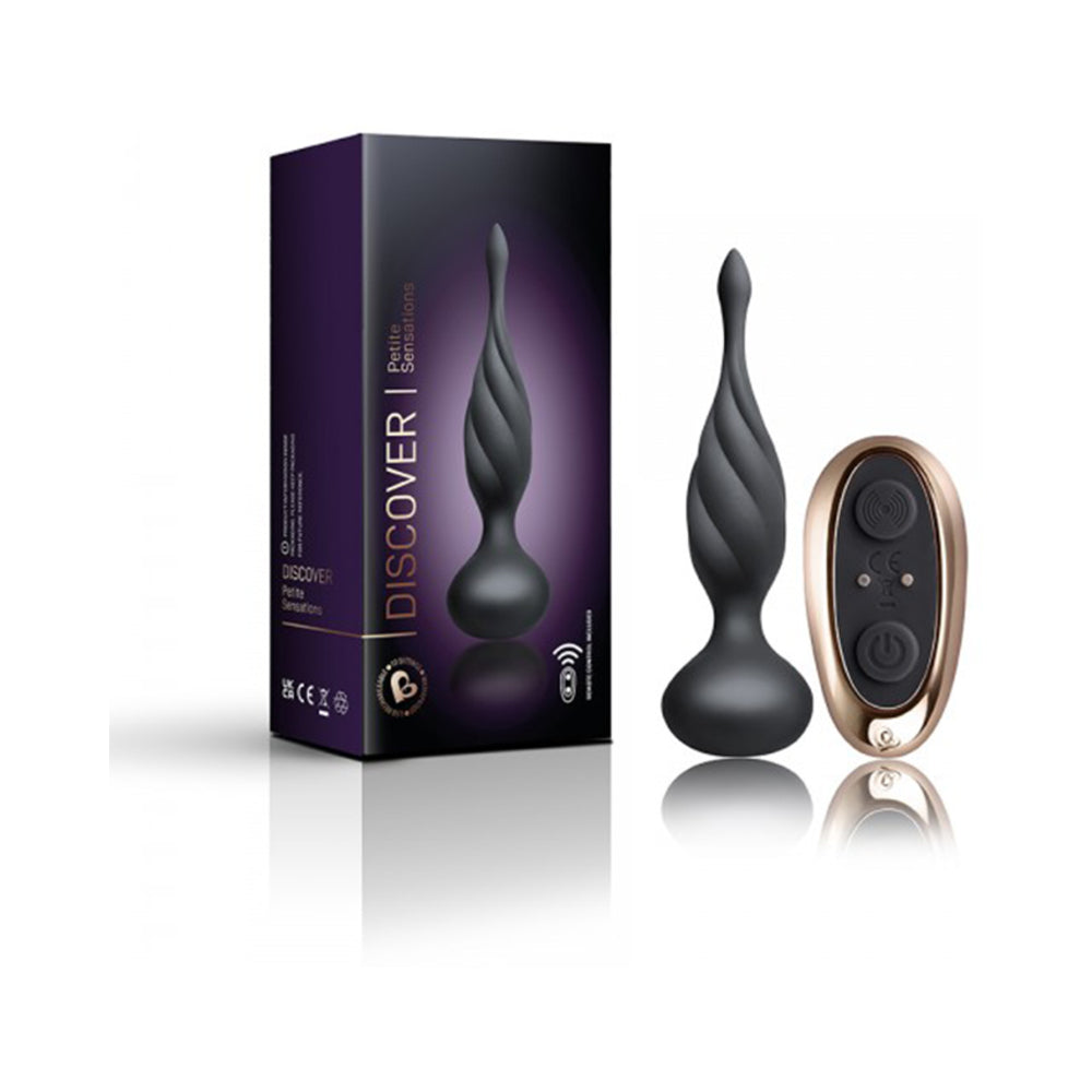 Petite Sensations Discover Silicone Anal Vibrator Black - Fantasies Boutique