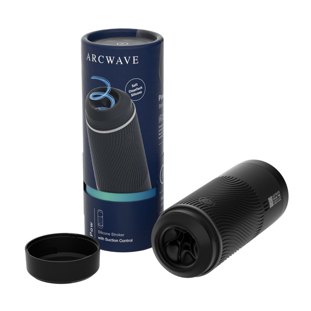 Arcwave Pow Silicone Stroker with Suction Control Black - Fantasies Boutique