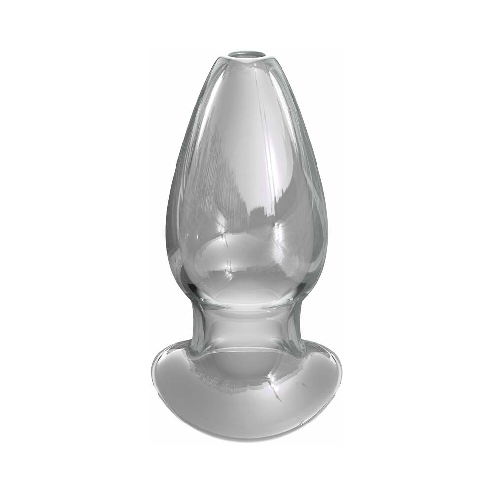 Pipedream Anal Fantasy Elite Collection Mega Anal Gaper Glass Tunnel Plug Clear - Fantasies Boutique