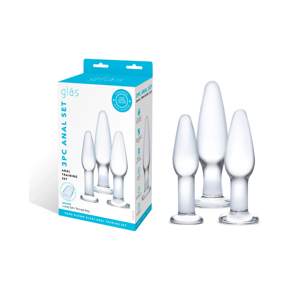 Glas 3-Piece Glass Anal Plug Training Set - Fantasies Boutique