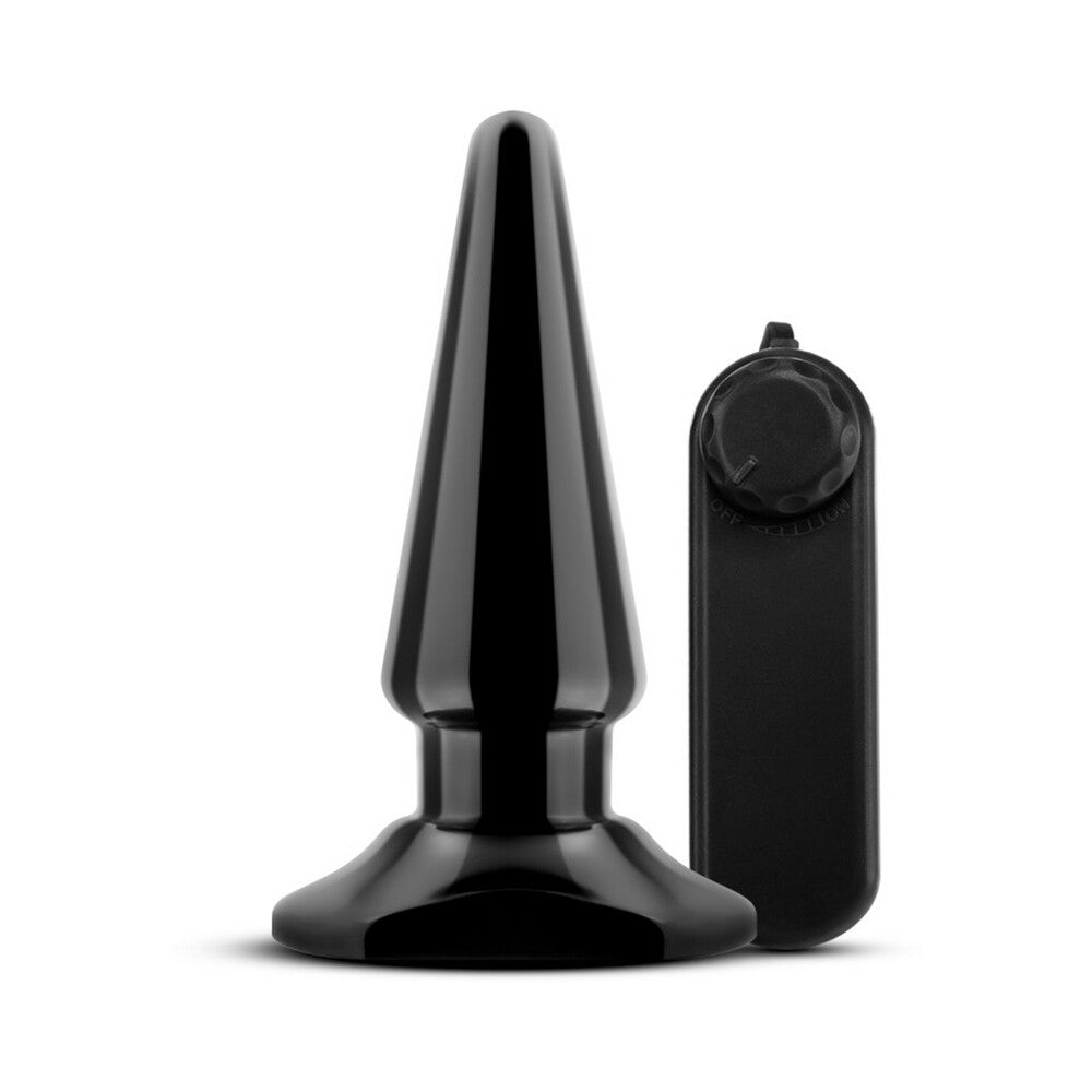 Anal Adventures Basic Vibrating Anal Pleaser Remote-Controlled Plug Black - Fantasies Boutique