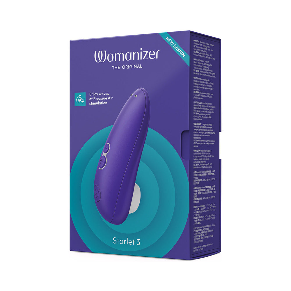 Womanizer Starlet 3 Rechargeable Silicone Compact Pleasure Air Clitoral Stimulator Indigo - Fantasies Boutique
