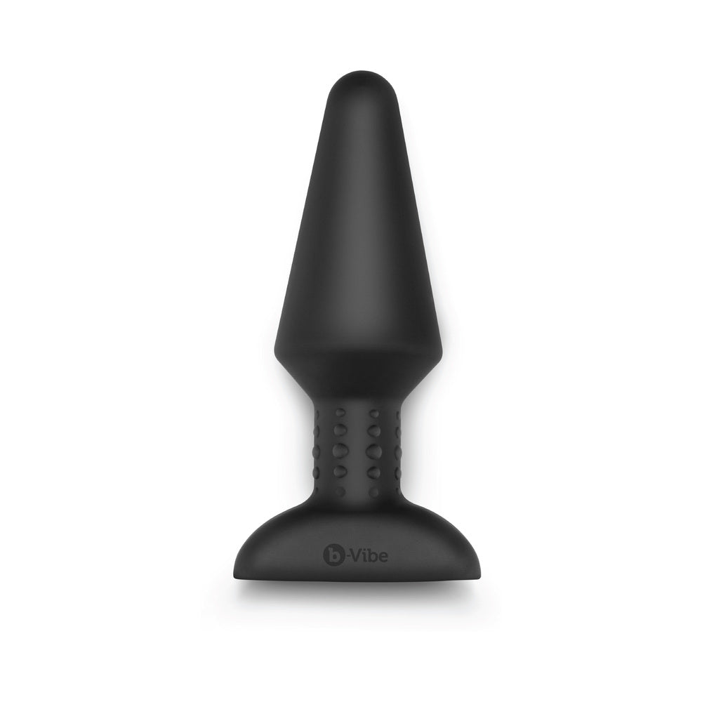 b-Vibe Rimming XL Rotating and Vibrating Remote Control Plug Black - Fantasies Boutique