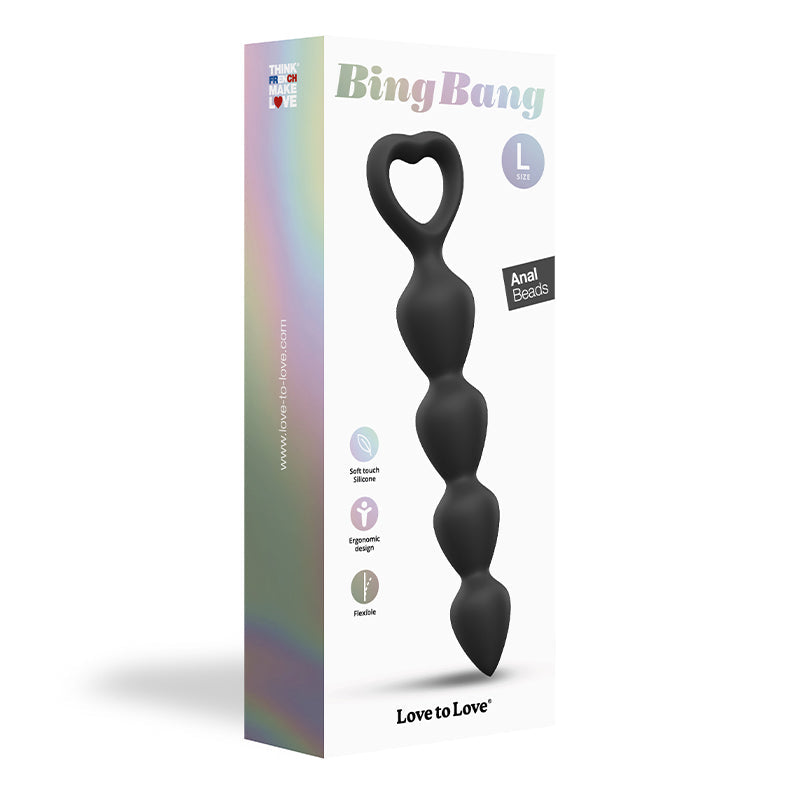 Love to Love Bing Bang Silicone Anal Beads Noir L - Fantasies Boutique