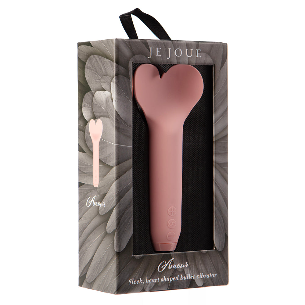 Je Joue Amour Rechargeable Silicone Heart-Shaped Fluttering Tip Bullet Vibrator Pale Rosette - Fantasies Boutique