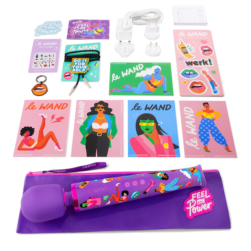 Le Wand Feel My Power Jade Purple Brown 9-Piece Collection Special Edition - Fantasies Boutique