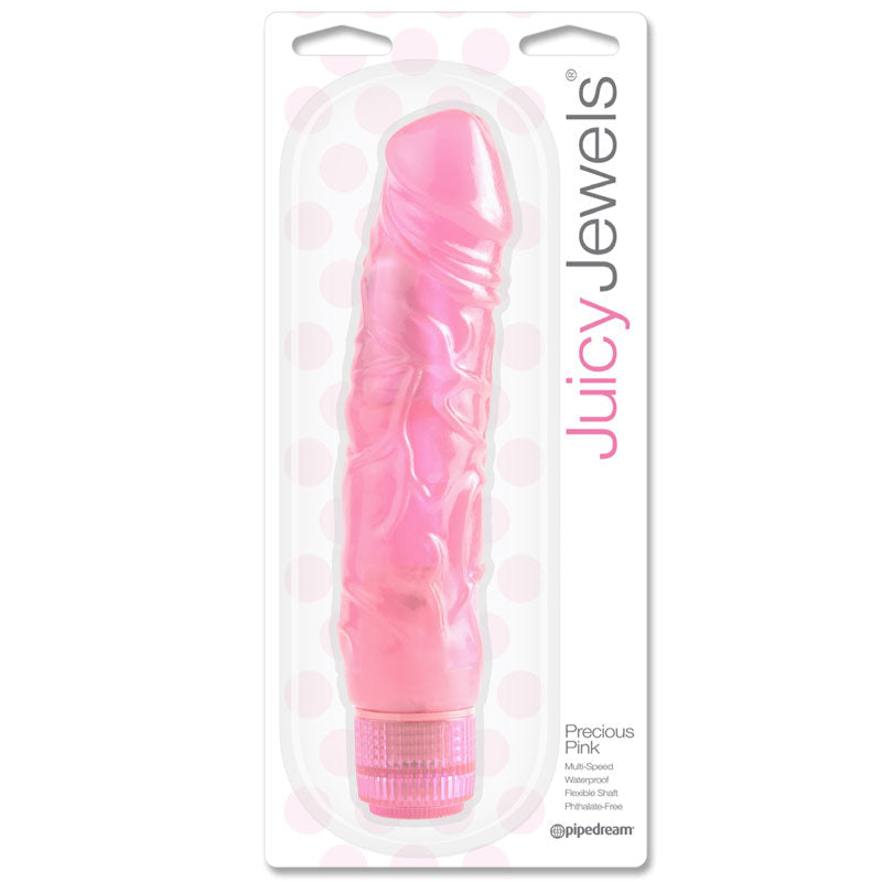 Pipedream Juicy Jewels Precious Pink Flexible Realistic Vibrator Pink - Fantasies Boutique