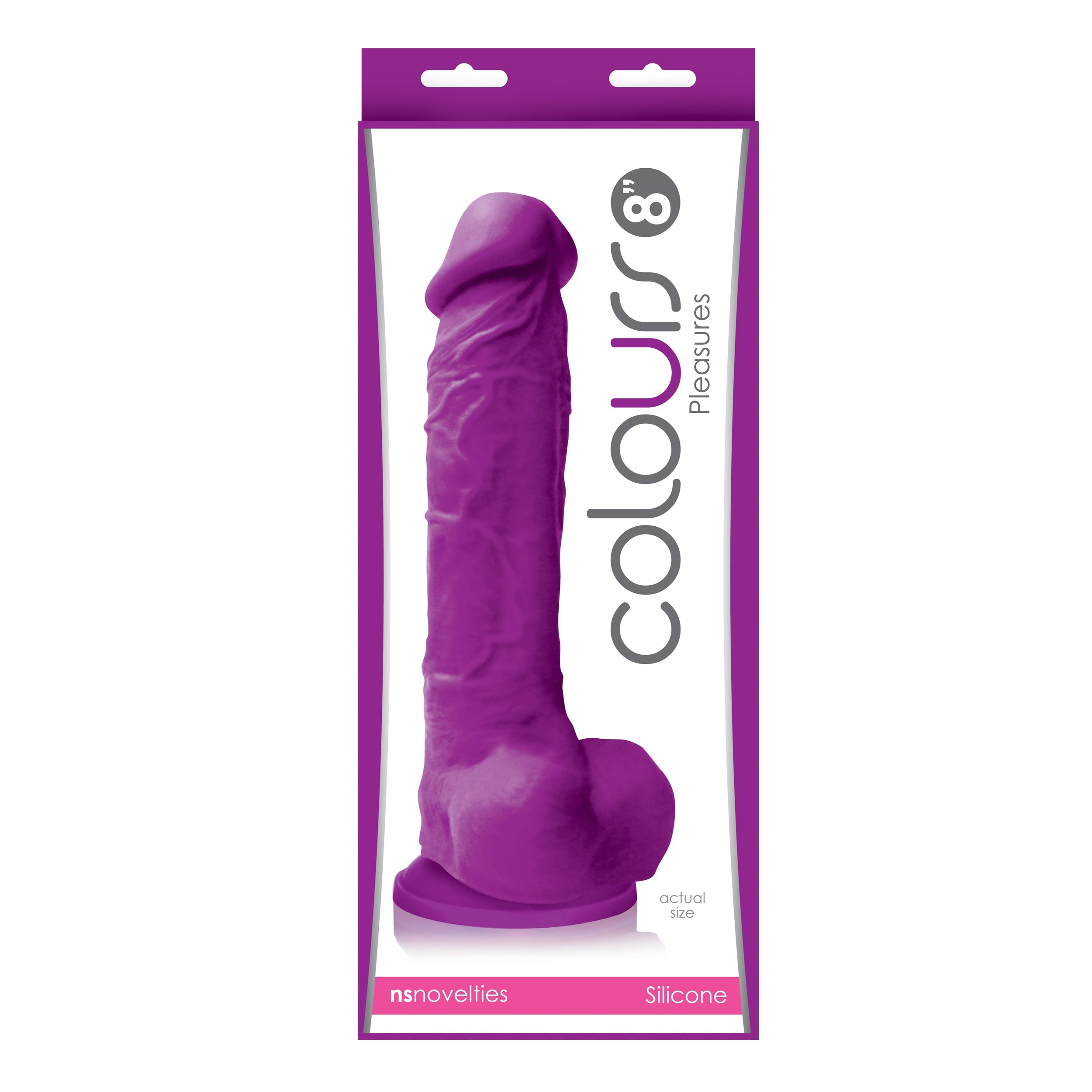 Colours Pleasures 8 in. Dildo Purple - Fantasies Boutique