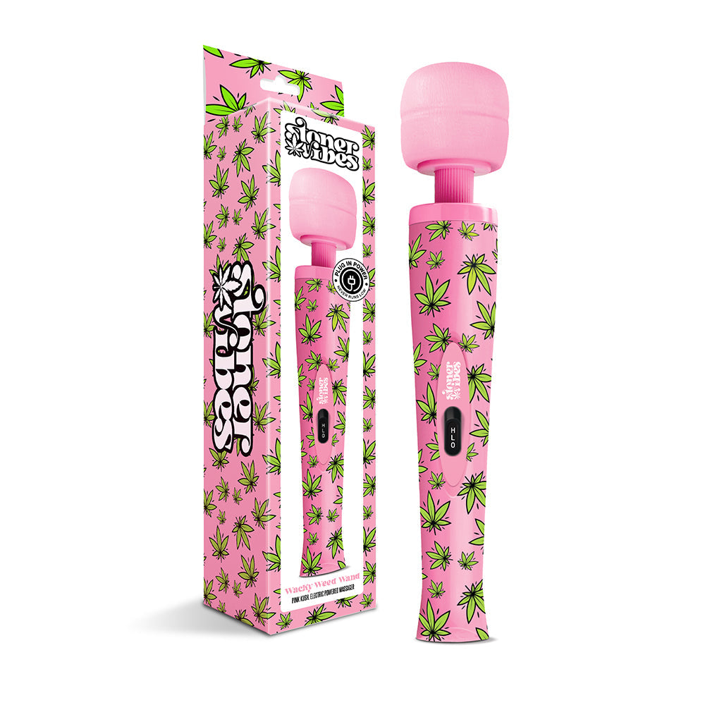 Stoner Vibes Wacky Weed Wand Massager Pink Kush - Fantasies Boutique