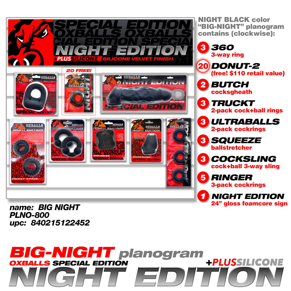 OxBalls Big-Night Planogram Night Editio - Fantasies Boutique