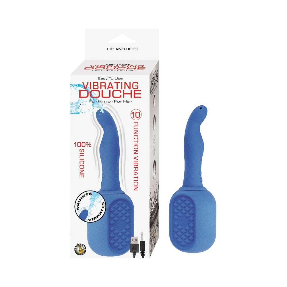 Nasstoys Vibrating Douche Rechargeable Silicone Blue - Fantasies Boutique
