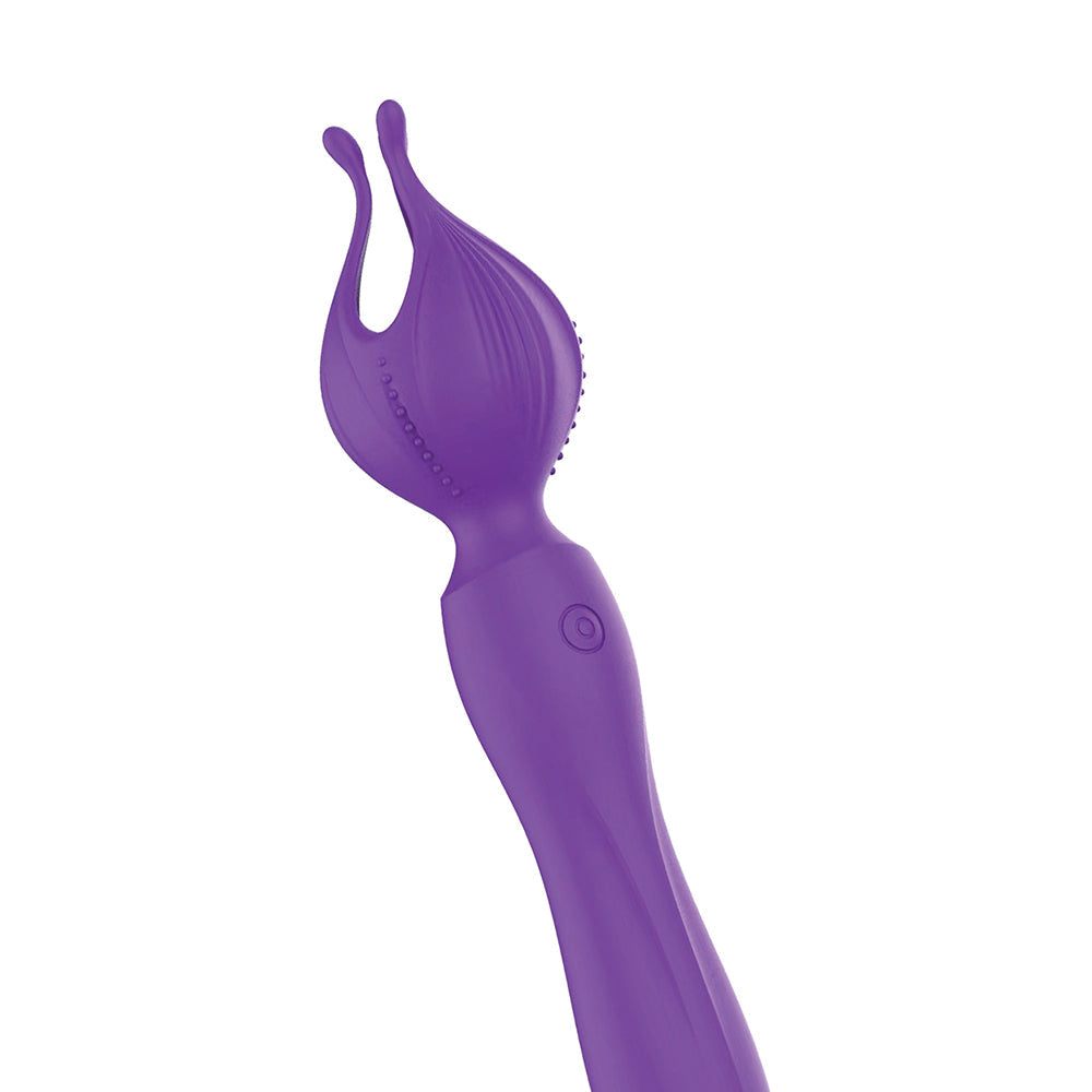 Wet Dreams Clitoral Kiss Flower Petal Silicone Vibrator Purple - Fantasies Boutique