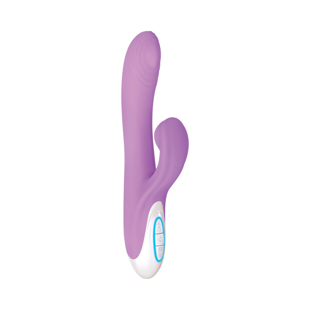 Evolved Super Sucker Rechargeable Thumping Suction Silicone Dual Stimulator Purple - Fantasies Boutique