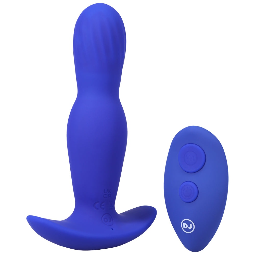 A-Play EXPANDER Rechargeable Silicone Anal Plug with Remote Blue - Fantasies Boutique