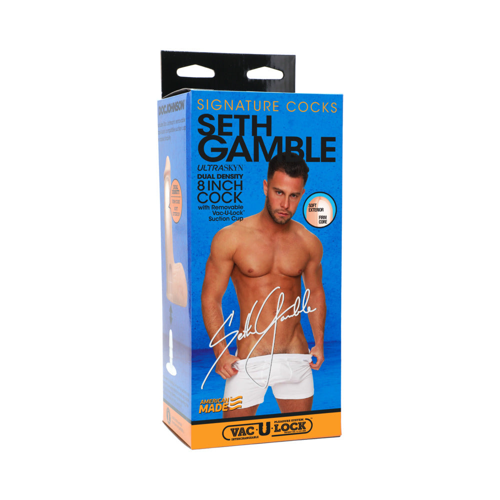 Signature Cocks Seth Gamble 8-Inch ULTRASKYN Cock with Removable Vac-U-Lock Suction Cup - Fantasies Boutique