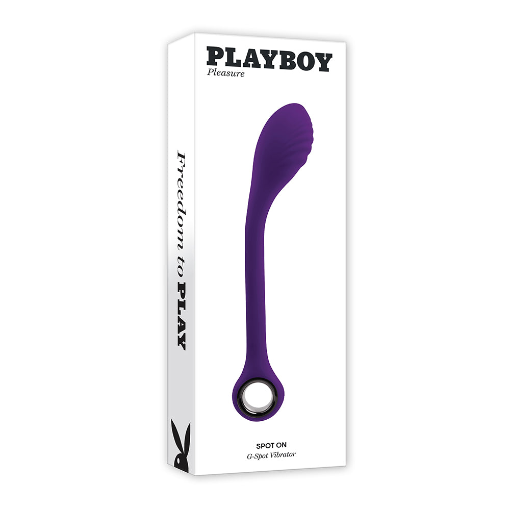 Playboy Spot On Rechargeable Posable Silicone G-Spot Vibrator Acai - Fantasies Boutique