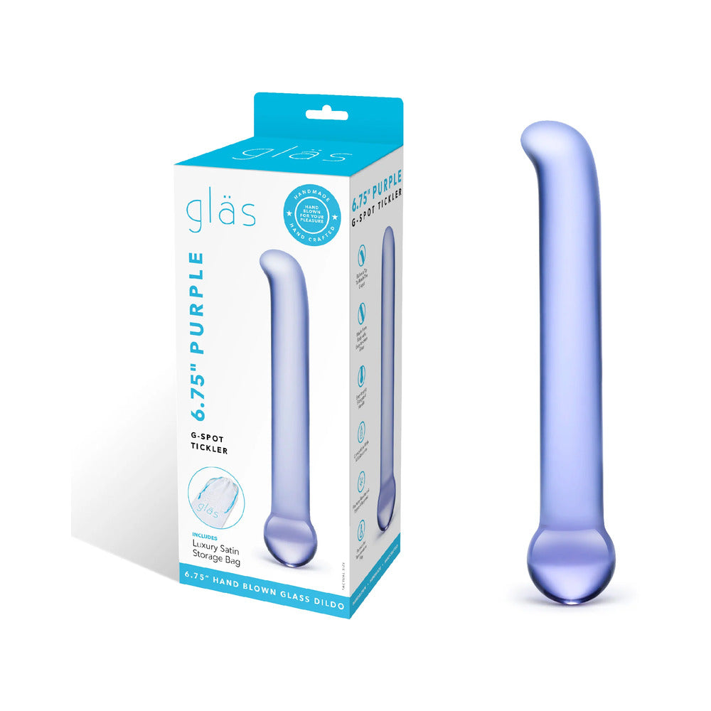 Glas 6.75 in. Purple G-Spot Tickler Glass Dildo - Fantasies Boutique