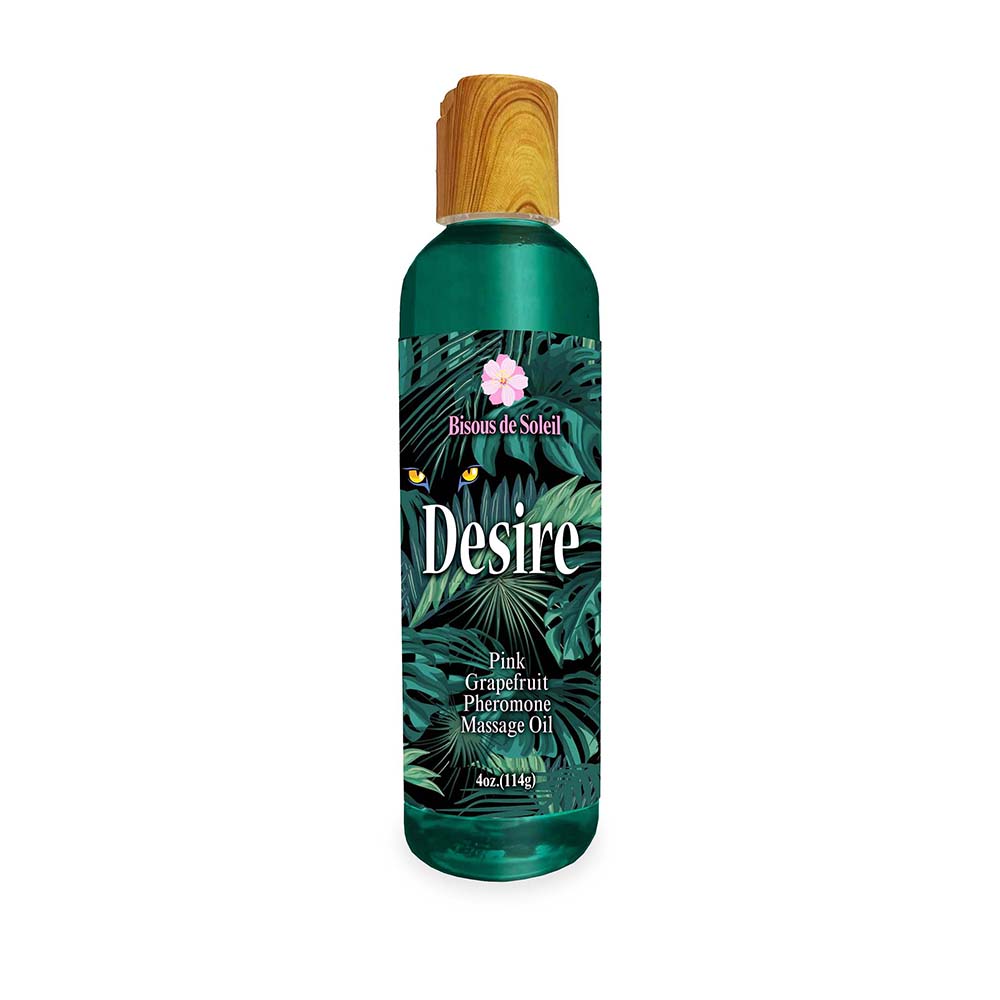Desire Pheromone Massage Oil Pink Grapefruit 4 oz. - Fantasies Boutique