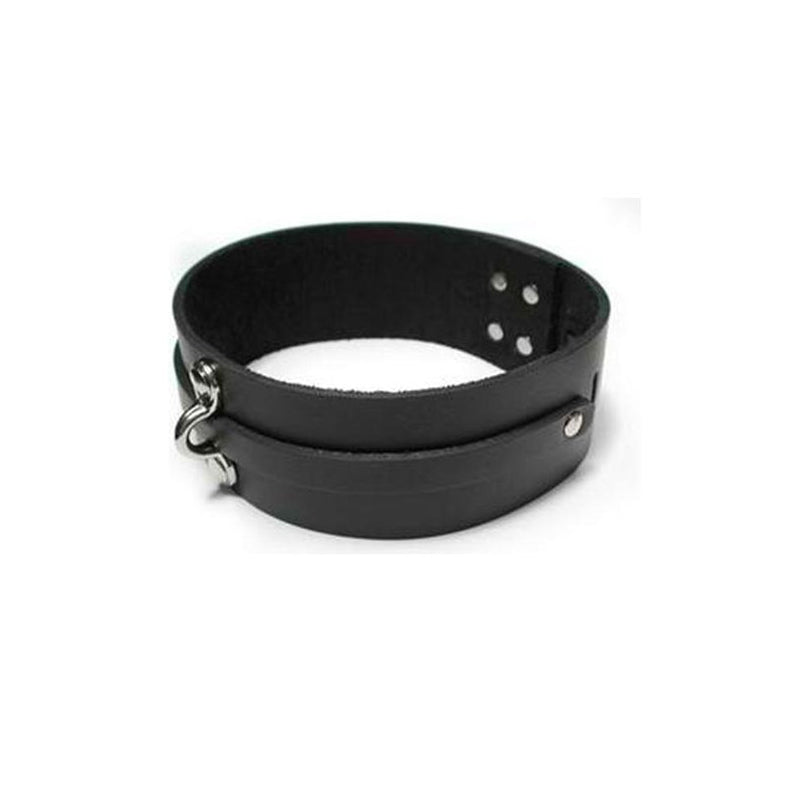 KinkLab  Bondage Basics Leather Collar (Black) - Fantasies Boutique