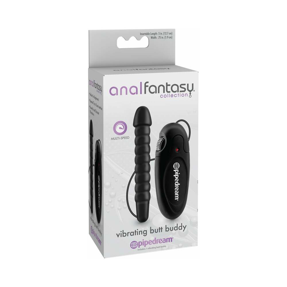 Anal Fantasy Collection Remote-Controlled Vibrating Butt Buddy Black - Fantasies Boutique