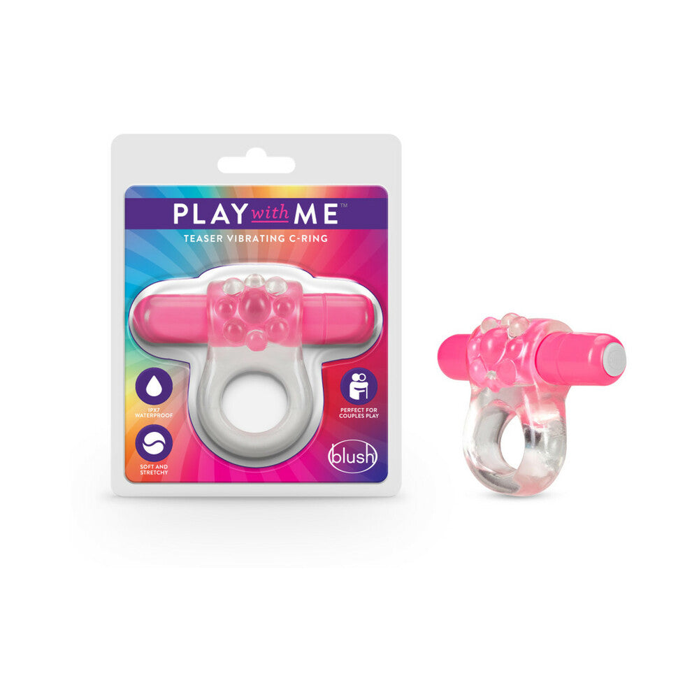 Blush Play with Me Teaser Vibrating C-Ring Pink - Fantasies Boutique