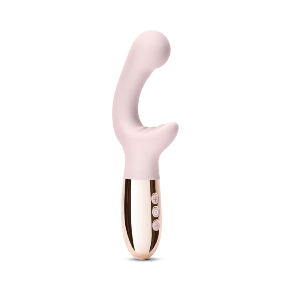 Le Wand XO Rechargeable Wave Silicone Dual Stimulation Vibrator Rose Gold - Fantasies Boutique