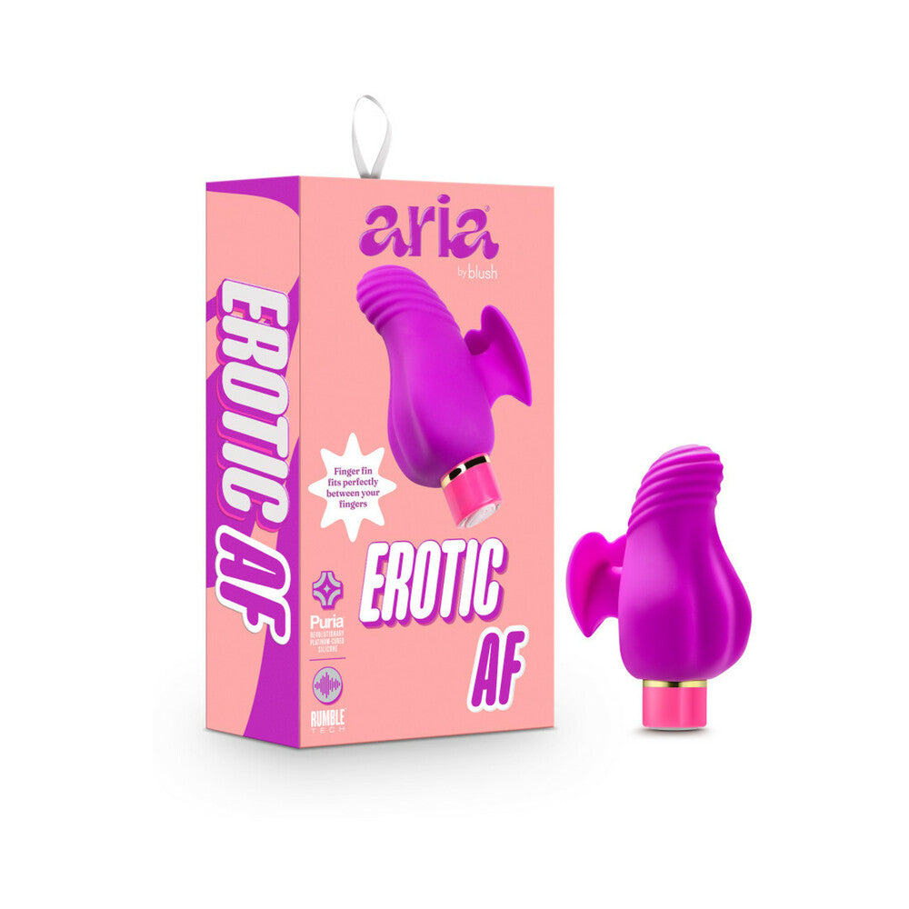 Aria Erotic AF Rechargeable Silicone Mini Vibrator Plum - Fantasies Boutique