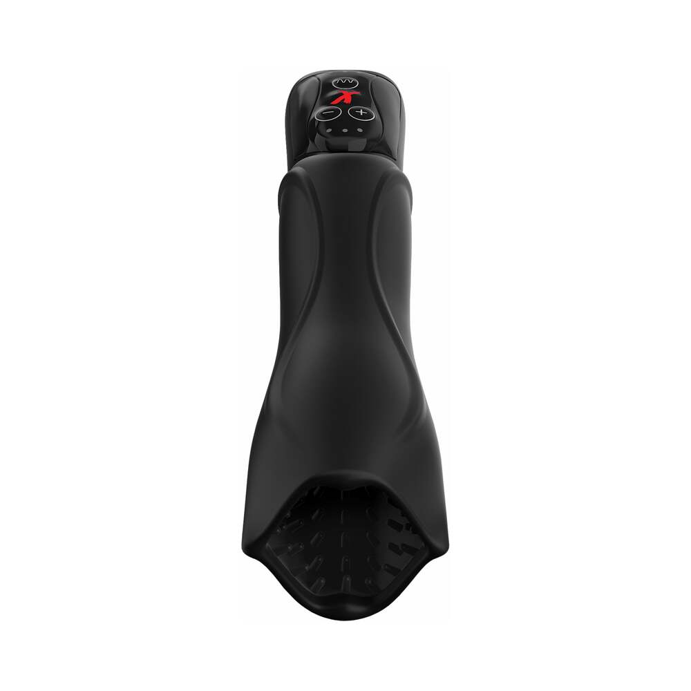 PDX Elite Vibrating Roto-Teazer Rotating Masturbator Black - Fantasies Boutique