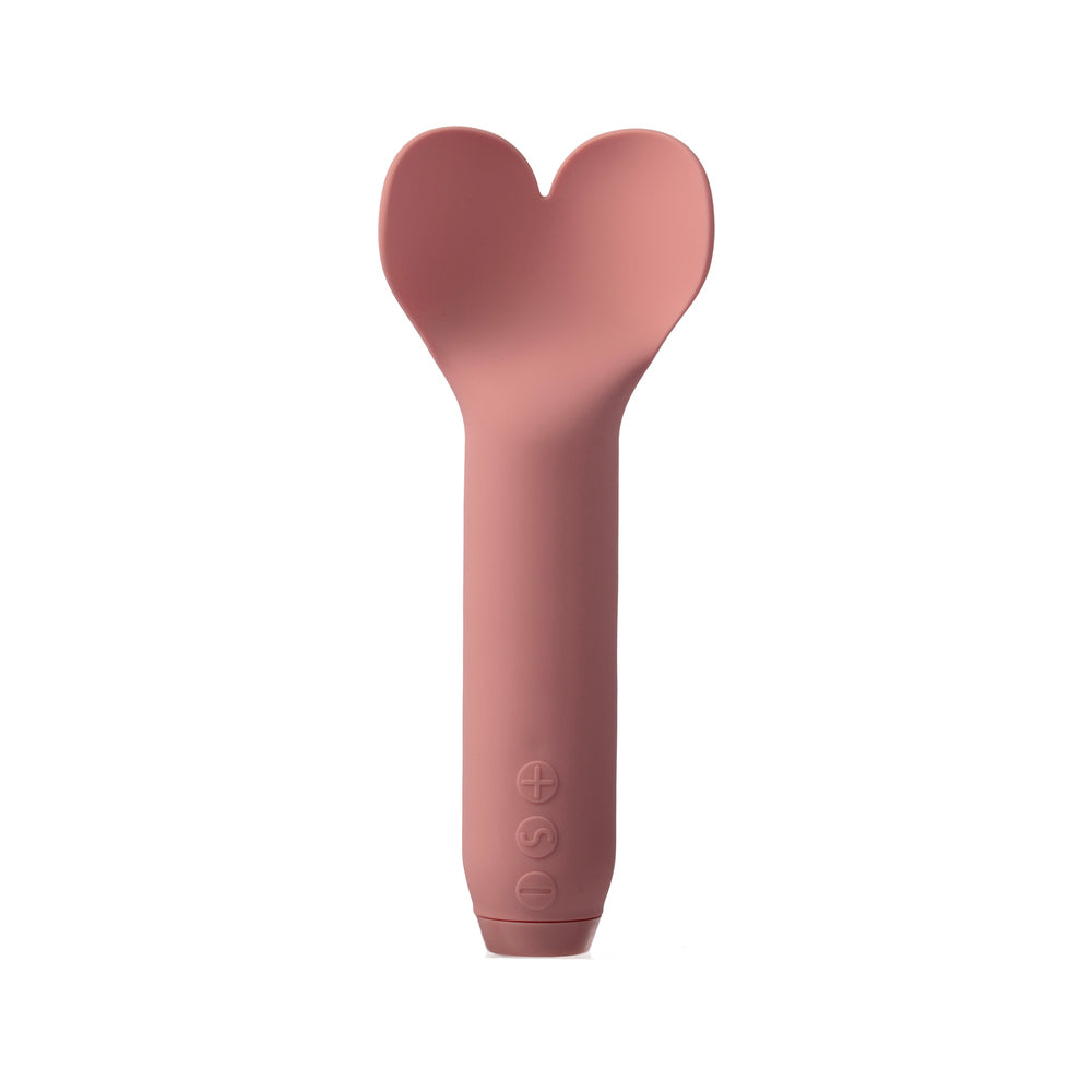Je Joue Amour Rechargeable Silicone Heart-Shaped Fluttering Tip Bullet Vibrator Pale Rosette - Fantasies Boutique
