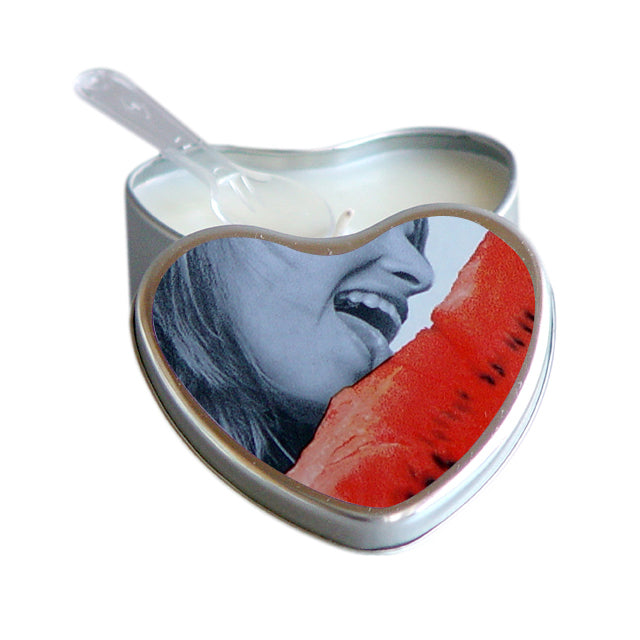 Earthly Body Hemp Seed Edible Massage Candle Watermelon 4 oz. - Fantasies Boutique