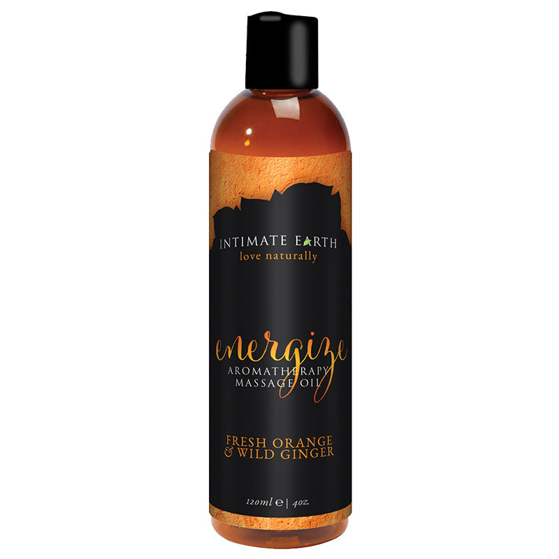 Intimate Earth Energize Massage Oil 120 ml/4 oz - Fantasies Boutique