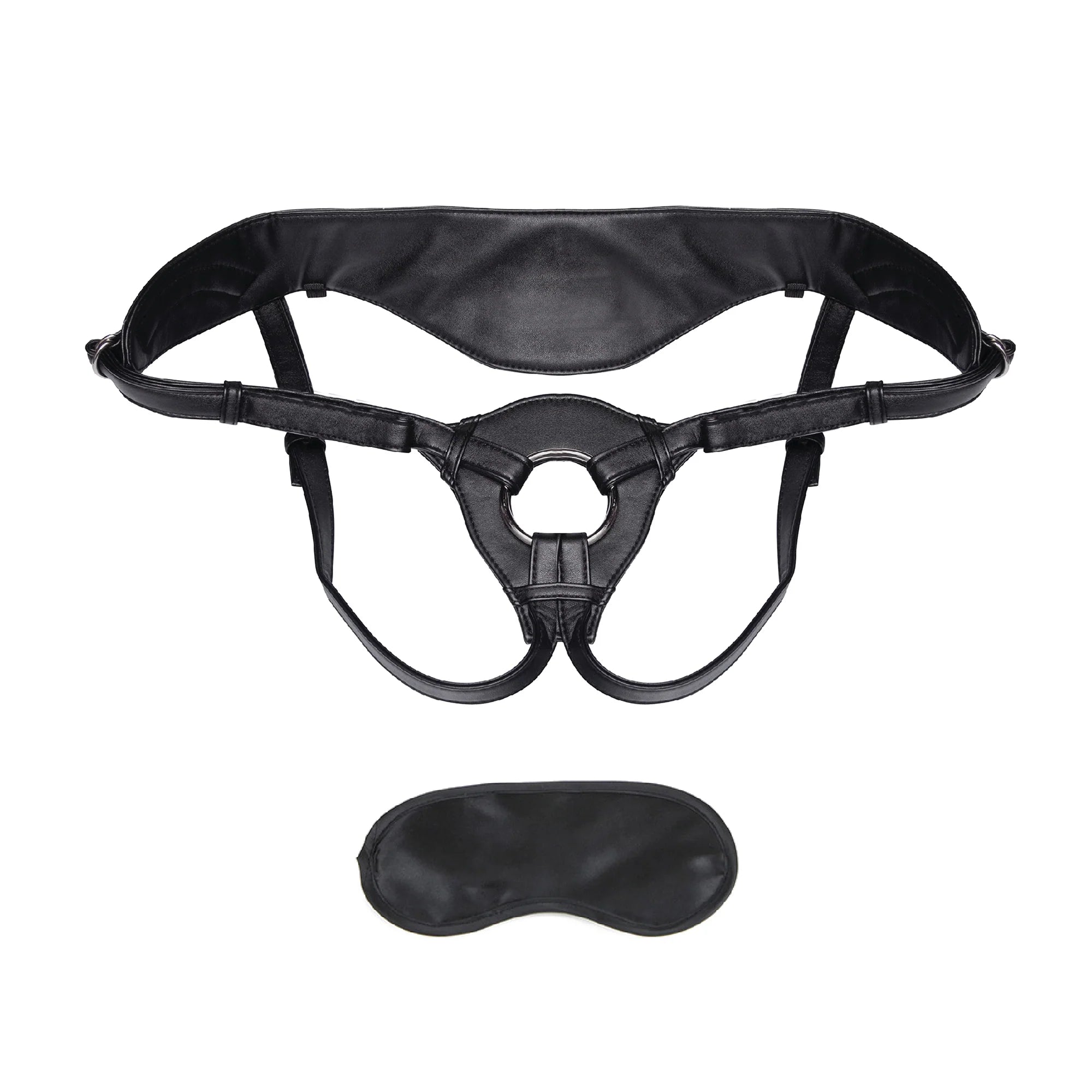 Lux Fetish Patent Leather Strap-On Harness Black - Fantasies Boutique